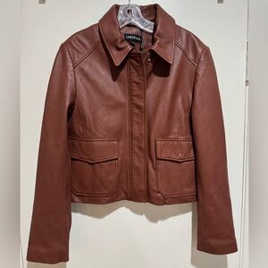 Lamarque Arnelle Leather Bomber Jacket